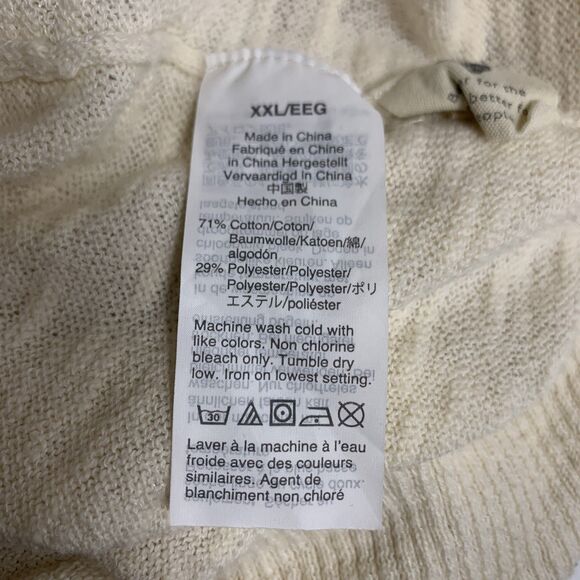 Madewell Sweater Womens 2XL Open Front Cardigan Cream Cotton Blend - Picture 7 of 7